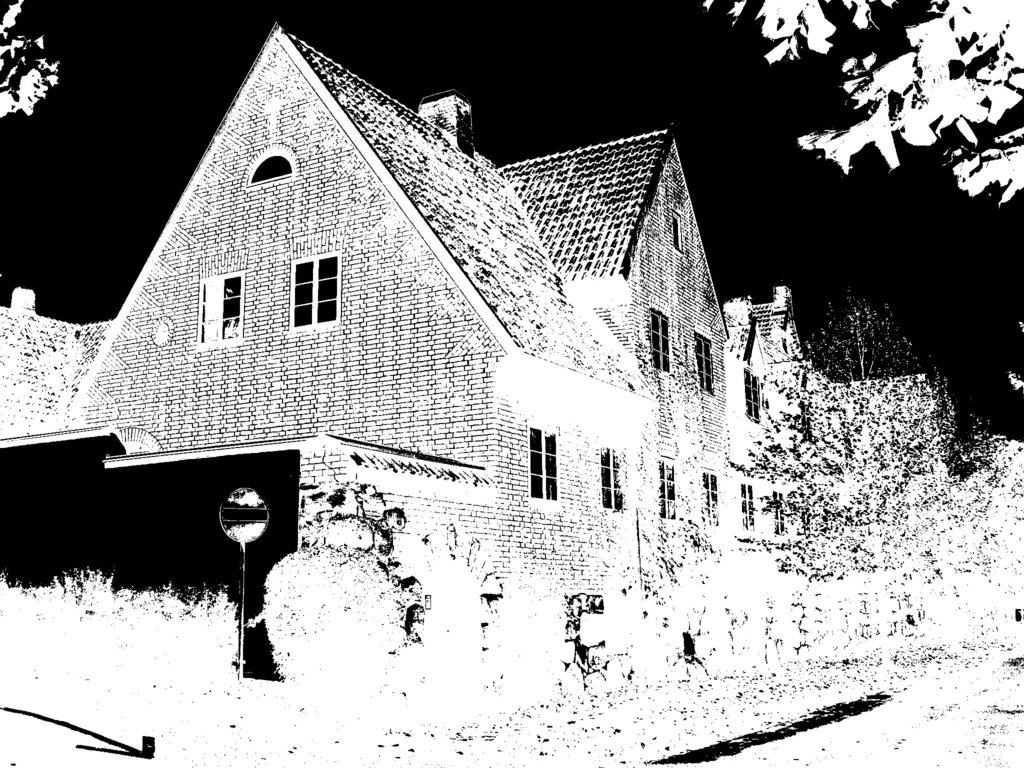 Maison  Skanegarden house - Båstad / Suède - Sweden.  21-10-2008  - Négatif bichromisé en N & B