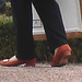 Duo de Dames aux cheveux immaculés / Ultra mature duo - Cimetière et église de Båstad's cemetery & church - Sweden- October 21th 2008 -  Chaussures funéraires - Funeral shoes 2