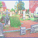 Cimetière de Båstad / Båstad  cemetery - Photofiltre /Contours en couleur.