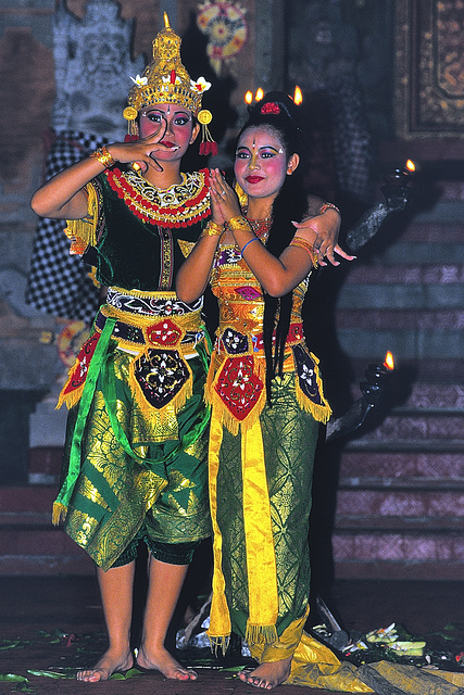 Rama and Sita at the Kecak dancing