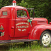 Ancien camion de pompiers de Franklin  / Franklin former red fire truck
