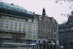 Marks & Spencer and Wiehluv Dum, Vaclavske Namesti, Prague, CZ, 2008