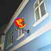 Façade et enseigne " Couronne & cor " /  Crown & horn sign façade /  Helsingor , Danemark - 24-10-08