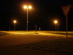 Lampadaires en folie ! Twilight zone street lamps.  Båstad  /  Suède - Sweden.