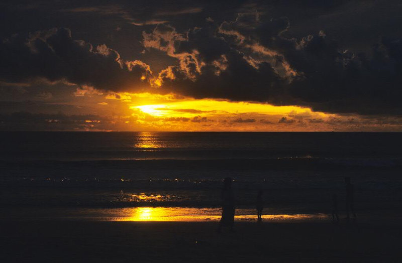 Sunset at Phuket Patong beach 1987
