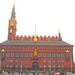 12h23 on the Copenhagen downtown big clock - 20-10-2008 - Couleurs ravivées