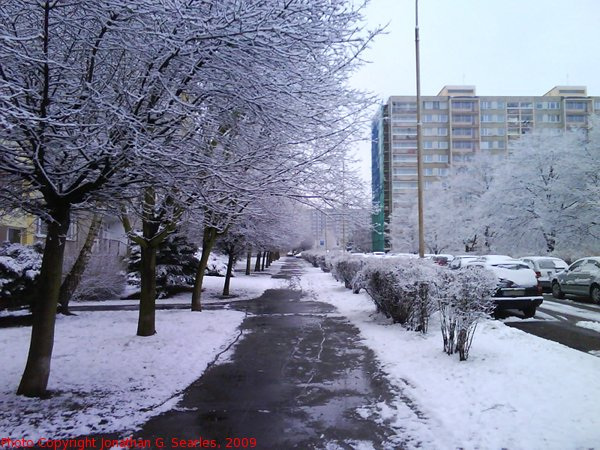 Second Snow in Sidliste Haje, Picture 2, Prague, CZ, 2009