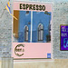 Espresso window area - Zone de la fenêtre expressive -  Båstad  /  Suède - Sweden.   25 octobre 2008-  Effet de négatif / Negative effect
