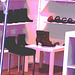 Lèche-vitrines podoérotique / Bagalarm welcoming sexy footwears store -  Ängelholm  /  Suède - Sweden.  23 octobre 2008 / Effet de nuit + couleurs ravivées