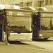 Bus suédois / Swedish buses - Helsingborg / Suède - Sweden.  22 octobre 2008  -  Sepia