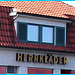 Herrkläder building -  Båstad  /  Suède - Sweden.  25 octobre 2008 - Herrlläder window & shutters - Fenêtres & volets.