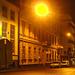 Luminosité mitigée dans une rue de Helsingor  /  Helsingor's spotlights by the night -   Danemark / Denmark.  24-10-08  - Night sun / Soleil de nuit.