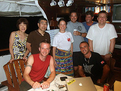 Diving group memory photo