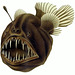 anglerfish -fiŝkaptista fiŝo /ankaŭ nomata 'mardiablo'