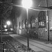 Lampadaires et graffitis / Street lamps & wall graffitis.   Copenhague. Danemark - 26-10-2008  -  N & B