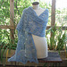 blue alpaca shawl for Kay