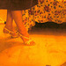 Mon amie adorée Christiane ( Krisontème)  avec permission /  My beloved friend Christiane with permission -  New wedding high heels sandals /  Nouvelles chaussures de mariage à talons aiguilles.  -  Juillet 2009