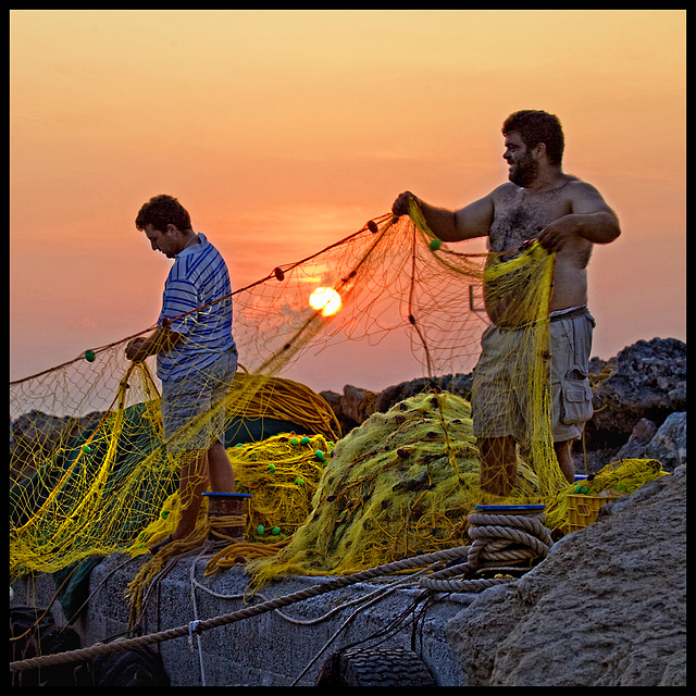 busy fishermen