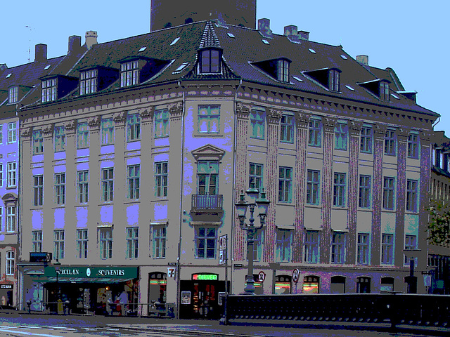 Eleven souvenirs building. Copenhagen.   26 -10-2008-  Postérisation