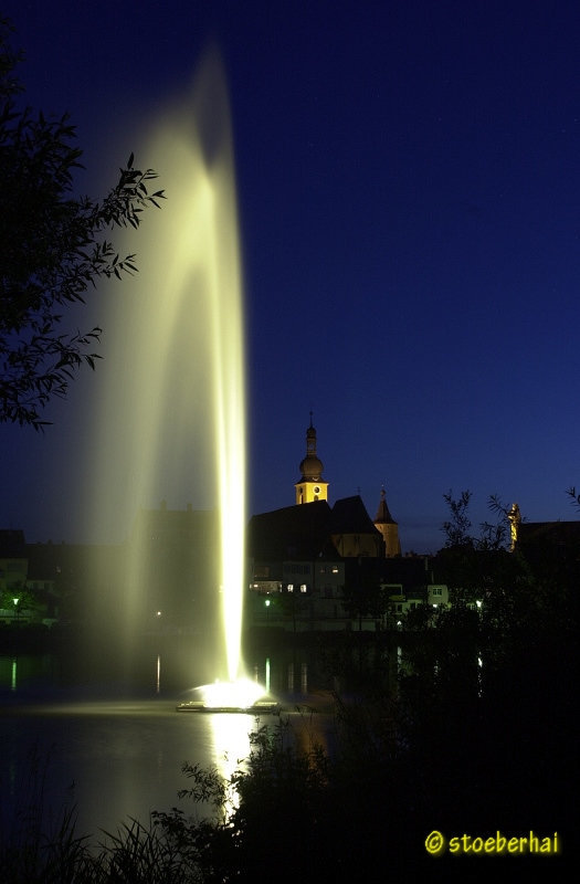 Fountain on river Main in Kitzingen