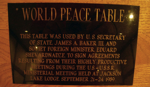 Jackson Lake Lodge - World Peace Table (3848)
