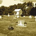 Cimetière St-Charles / St-Charles cemetery -  Dover , New Hampshire ( NH) . USA.   24 mai 2009  - Postérisation sépiatisée