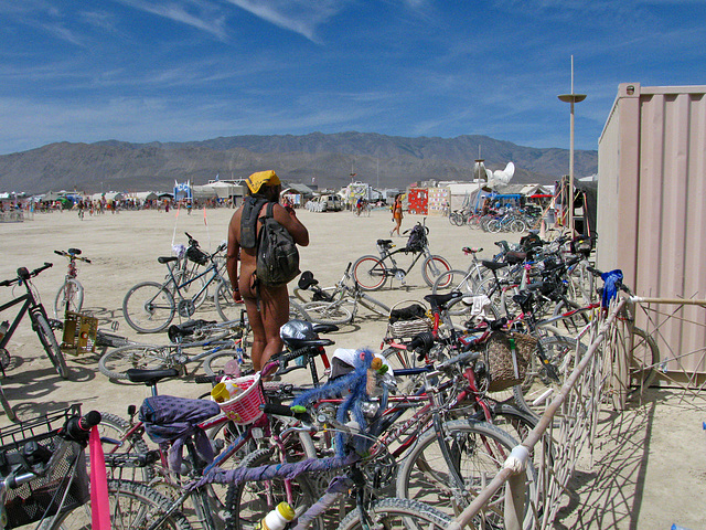 World Naked Bike Ride at Burning Man (1015)