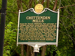 Le moulin Chittenden / Chittenden mills -  Jericho. Vermont . USA.  23-05-2009 -  Sign close-up