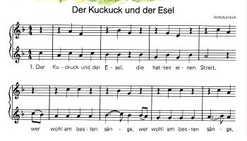 Fallersleben: Der Kuckuck und der Esel - Kukolo kaj azeno (kanto, Lied)