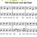 Fallersleben: Der Kuckuck und der Esel - Kukolo kaj azeno (kanto, Lied)