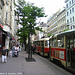 Trams Backed Up On Jecna, Prague, CZ, 2009