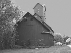 Le moulin Chittenden / Chittenden mills -  Jericho. Vermont . USA.  23-05-2009  -  N & B avec ciel orageux photofiltré