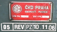 CD #754048-7 Builder Plate, Hradec Kralove, Kralovehradecky kraj, Bohemia (CZ), 2009