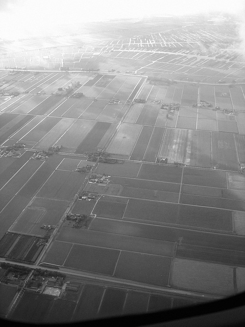 Vol / flight - Bruxelles / Brussels  - Amsterdam.  19 juillet 2008 - N & B