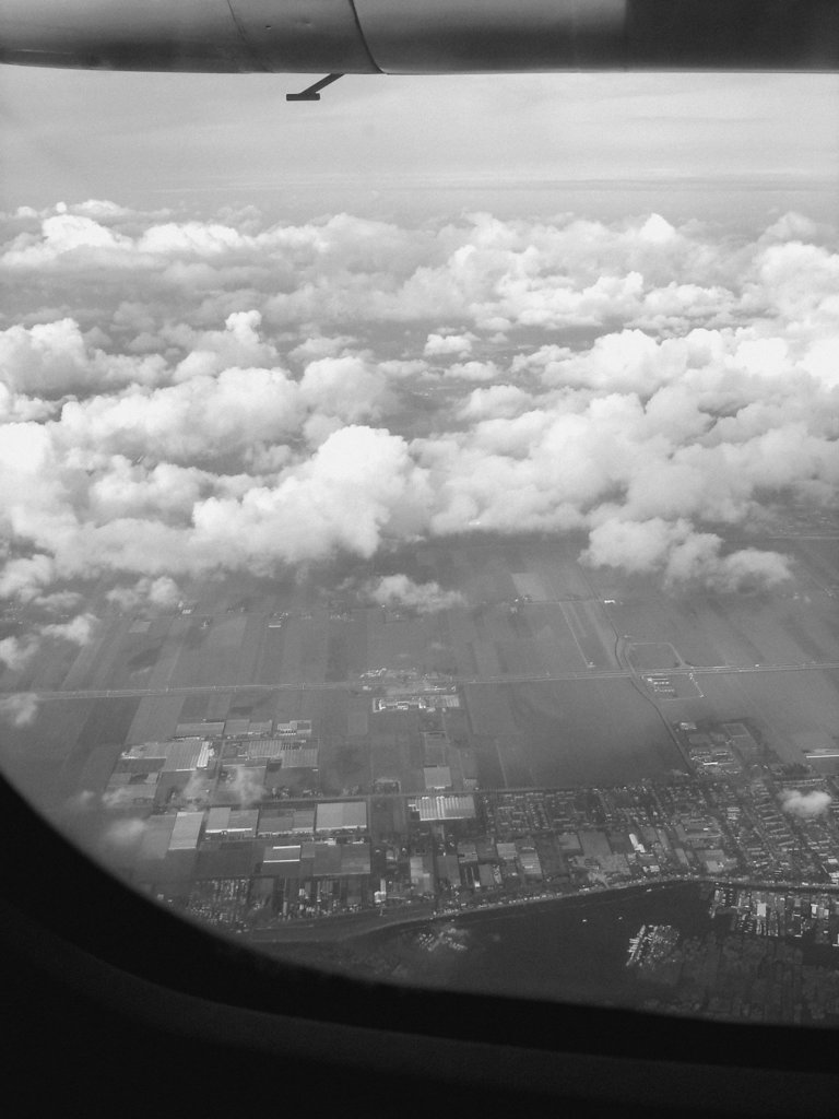 Vol / flight - Bruxelles / Brussels  - Amsterdam.  19 juillet 2008  -  N & B