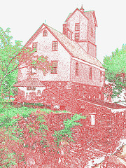 Le moulin Chittenden / Chittenden mills -  Jericho. Vermont . USA.  23-05-2009  -  Contours de couleur