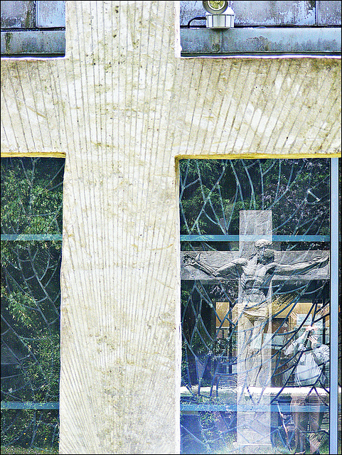 Crucifix reflected