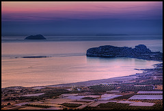 Falasarna bay after sunset