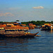 Fishing boats at the Tonlé Sap river