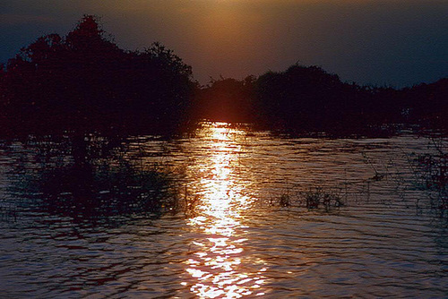 Sunset at the Tonlé Sap