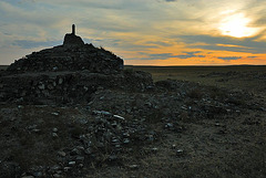 Ancient Ovoo in the sunset light