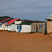 Row of houses and huts in Darkhan