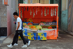 Fruits sold along the main street