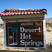 Welcome to Desert Hot Springs sign - Palm Drive & Camino Aventura (4444)