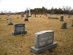 Mountain view cemetery. Saranac lake area.  NY. USA . March 29th 2009-  Jacobs & Jacobs
