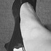 Mon amie Elisa  / My friend Elisa -  Peau de satin et talons hauts luisants /  Satin skin and gleaming high heels -  Avec / with permission  -  N & B..
