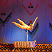 Mongolian contortionist girl in her show