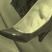 Mon amie Elisa  / My friend Elisa -  Peau de satin et talons hauts luisants /  Satin skin and gleaming high heels -  Avec / with permission -  Vintage.