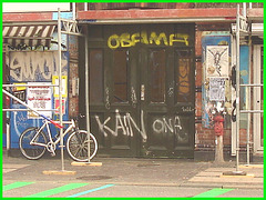 OBAMA Graffitis -Une couleur politique de Copenhague.