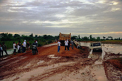 Highway condition on the way to Phnom Penh